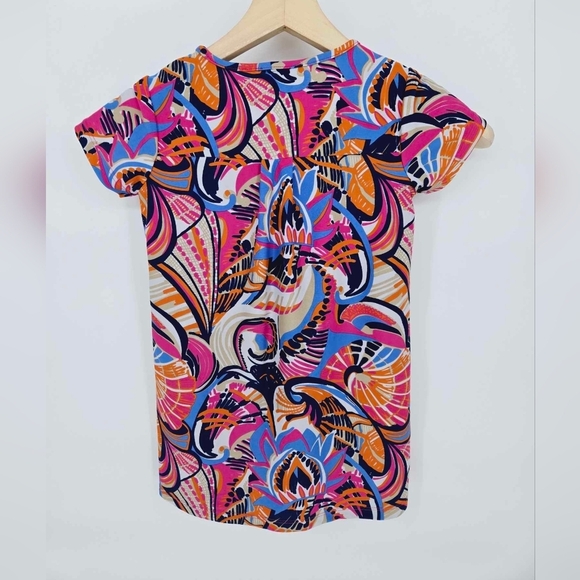 Jude Conally Multi Color Floral Spandex Blend Top Size 6 - Picture 8 of 11